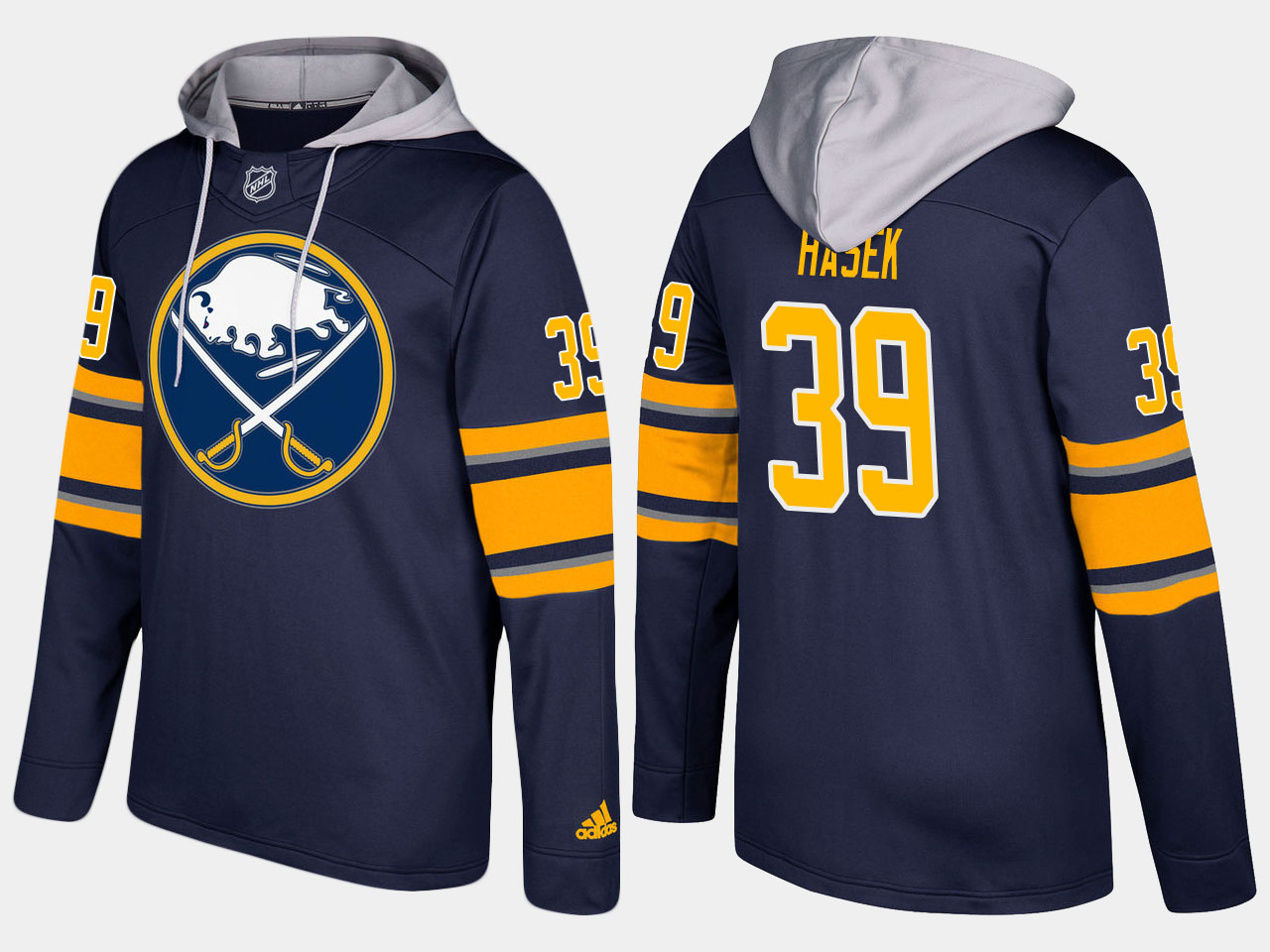 NHL Men Buffalo sabres retired 39 dominik hasek blue hoodie